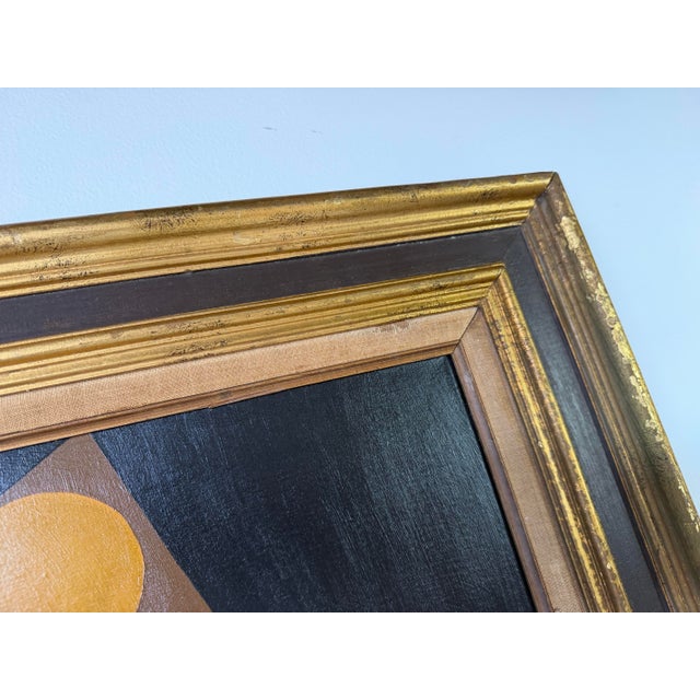 1996 Leon Wvidar Geometric Abstract Acrylic on Canvas Painting – Wood Frame For Sale - Image 10 of 12