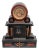 French Marble and Black SMantel Clock For Sale