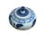 Blue Tiny Small Blue White Oriental Graphic Porcelain Jar For Sale - Image 8 of 8