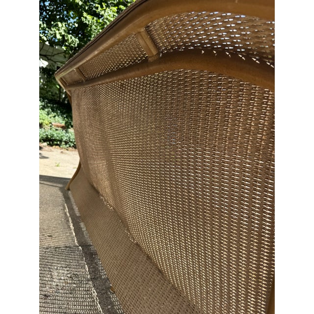 Vintage Lloyd Flanders All Weather Wicker Couch Frame Restoration (Blue Tag) For Sale - Image 4 of 8