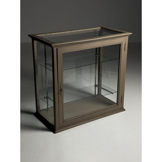 French Display Cabinet in Grey, 1900s For Sale - Image 10 of 18