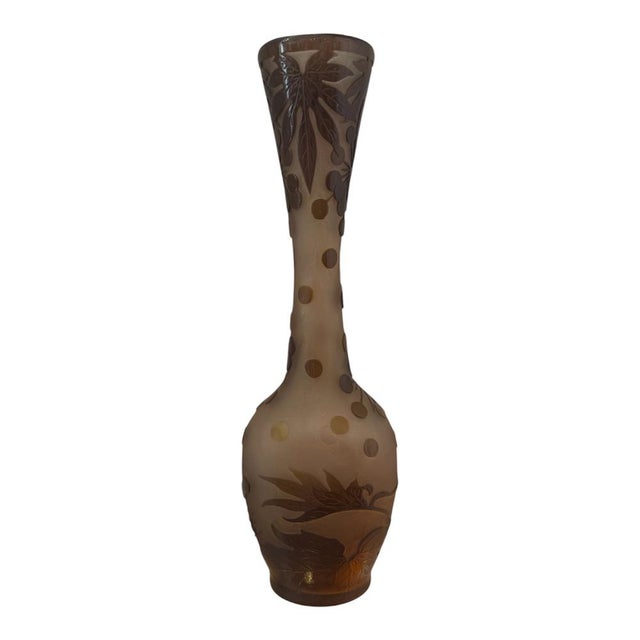 Jugendstil Vase with Floral Decoration from Emile Gallé, 1890s For Sale - Image 9 of 9