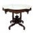Renaissance Revival Carved Walnut & Marble Turtle Top Table C1890 For Sale