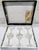 Glass Vintage Japanese Hoya Crystal Champagne Coupes – Set of 6 With Case For Sale - Image 7 of 10