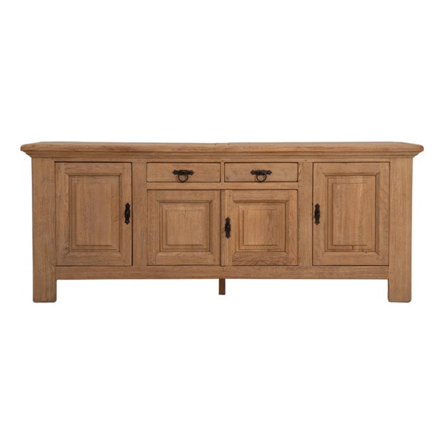 Brutalist Buffet With Iron Hardware For Sale