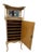 Antique Victorian Hand-Painted Music Cabinet with Brass Gallery and Beveled Mirror An elegant antique giltwood music...