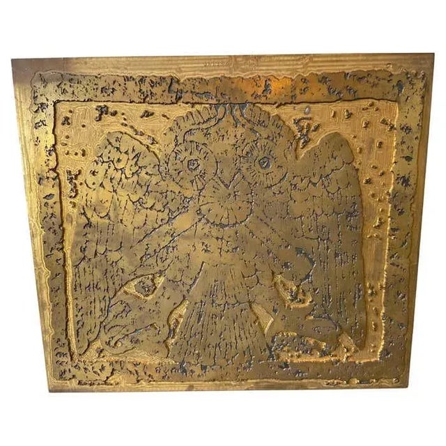1960s Bronze Printing Plate of Owl For Sale - Image 9 of 9
