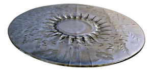 Vintage Clear Etched Glass Server Plate