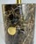 1970s Hurricane Table Lamp W/ Emperador Marble Base + Rotary Dimmer For Sale - Image 4 of 4