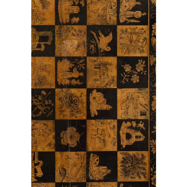 Brown Regency Penwork Candlestand For Sale - Image 8 of 9