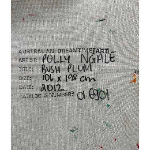 Large Aboriginal Contemporary Painting Bush Plum by Polly Ngale For Sale - Image 11 of 14