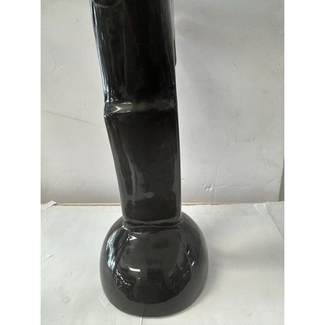 Art Deco 1980s Black Gazelle Sculpture by Haeger For Sale - Image 3 of 7