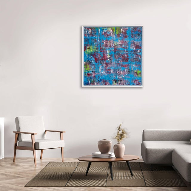 Contemporary "Abstract_008" Contemporary Oil Painting on Canvas, Framed For Sale - Image 3 of 9