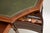 Brown Antique Edwardian Writing Table with Leather Top, 1900s For Sale - Image 8 of 11