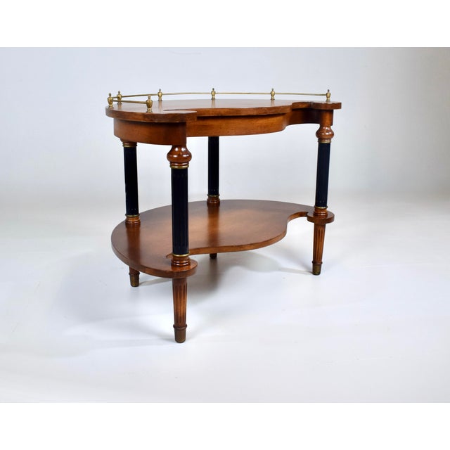 Vintage French Regency Style Burl Wood "Kidney Bean" Side or Tea Table For Sale - Image 10 of 14