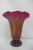 Late 20th Century Donald Carlson Iridescent Art Glass Ruffled Trumpet Vase For Sale - Image 5 of 13