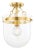 Mitzi Dunbar 10.5 in. 1 Light Semi Flush in Aged Brass Finish For Sale