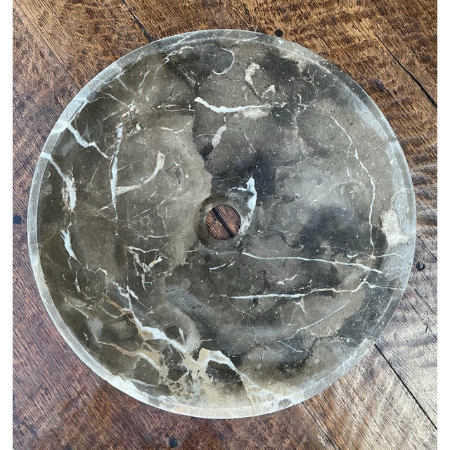 Stone Vintage Grey Stone Sink For Sale - Image 7 of 12