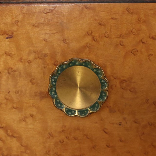 Vintage Walnut and Brass Cabinet from Palazzi Dellarte Cantù, Italy, 1940s For Sale - Image 9 of 14