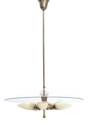 Italian Brass Pendant Lamp, 1950s