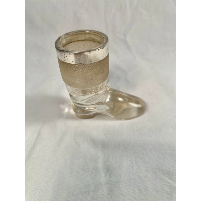 Antique English Glass and Sterling Boot Match Striker For Sale In Salt Lake City - Image 6 of 11