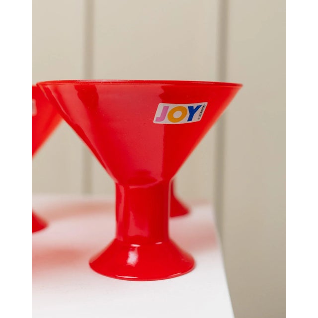 Late 20th Century Vintage Italian Postmodern Red Joy Drinking Glasses from Leonardo, 1980s, Set of 6 For Sale - Image 5 of 12