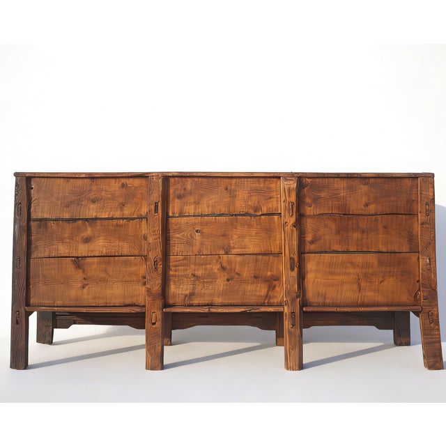 Late 19th Century 3 Door Black Farmer's Sideboard For Sale - Image 5 of 5