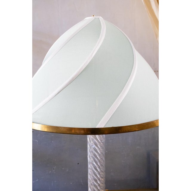 1980s Acrylic Glass and Brass Table Lamp, 1980s For Sale - Image 5 of 8
