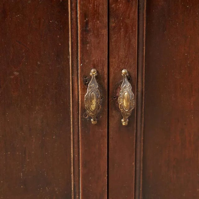 Brown Vintage Cabinet with Showcase For Sale - Image 8 of 10