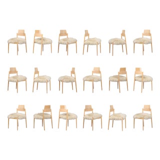 1 of 100+ SE 119 Dining Chairs in Tibetan Ecru Sheepskin attributed to Egon Eiermann, 1950s For Sale