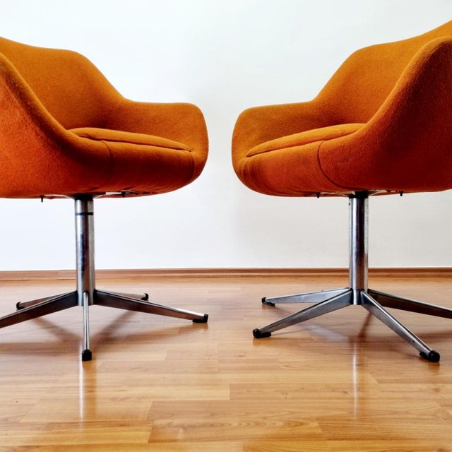 Mid-Century Swivel Egg Chairs from Stol Kamnik, Yugoslavia, 1960s, Set of 2 For Sale - Image 9 of 12