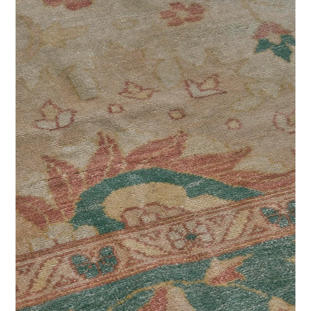 Blue Mansour Handwoven Agra Rug For Sale - Image 8 of 10