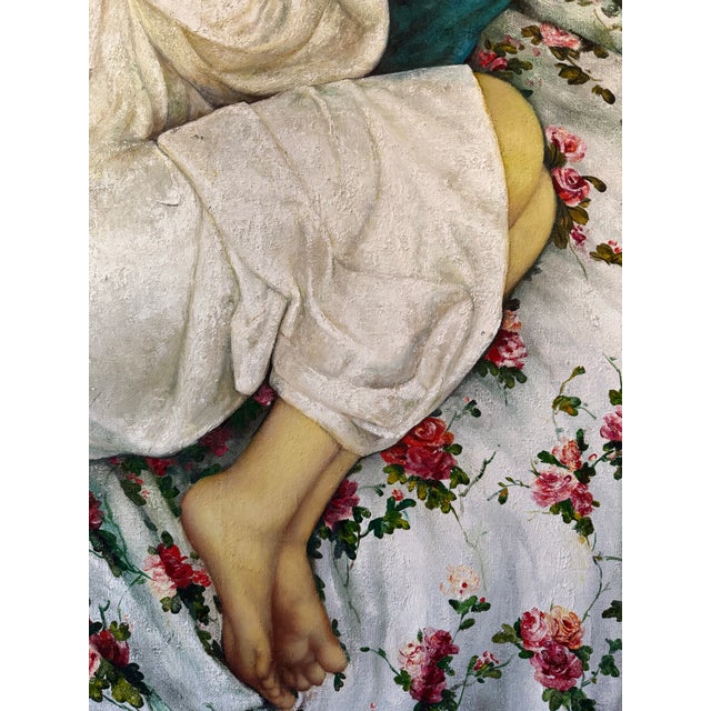 Rare Signed Original Di Li Feng (1958 - ) Extra Large Contemporary Oil Painting For Sale - Image 11 of 12