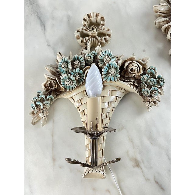 Vintage Italian Venetian Wall Lights, 1960s, Set of 2 For Sale - Image 8 of 14