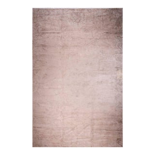 Luxurious and Fine Beautiful White Background Color With Damask Pattern Antique Chinese Peking Rug For Sale