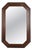 Rectangular Mirror with Carved Dark Oak Frame, 1940s For Sale