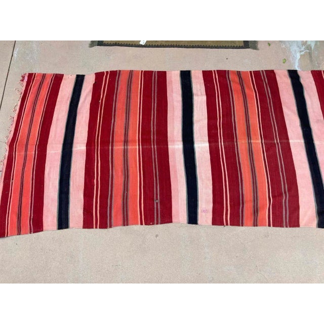 Moroccan Vintage Flat-Weave Tribal Kilim Rug For Sale - Image 10 of 13