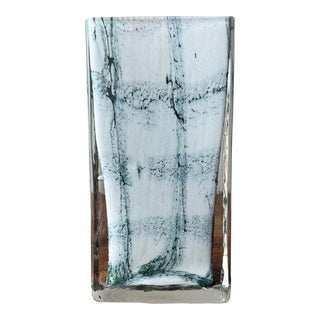 Vintage German Spiegelau Rectangular Vase For Sale