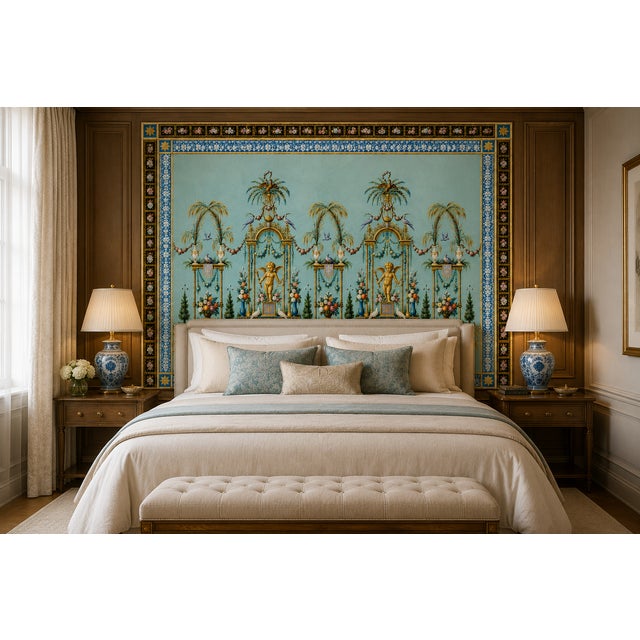 Atelier Aria Lumae Palais De Versailles Arabesque Neoclassical Complete Four Piece Salon Panel Ensemble For Sale - Image 12 of 18