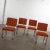 Mid 20th Century Art Deco to Streamline Modern Railroad Dining Car Chairs in Stainless Steel & Orange Abstract Upholstery For Sale - Image 5 of 12