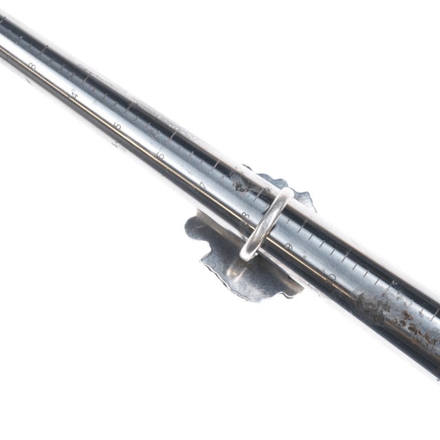 Silver Sz8-Adjustable Vintatage Navajo silver and turquoise ring. For Sale - Image 8 of 9