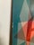 Cerulean Benjamin Ben Frazier Cunningham (1925-1975) Painting Oil on Canvas Board 1952 “Scarlet” Op Art Hard Edge Mid Century 16”x20” For Sale - Image 8 of 12