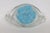 Joe St Clair Glass Ashtray Aqua Blue and Clear Bullicante Floral Art Bowl 4728b For Sale In Miami - Image 6 of 11