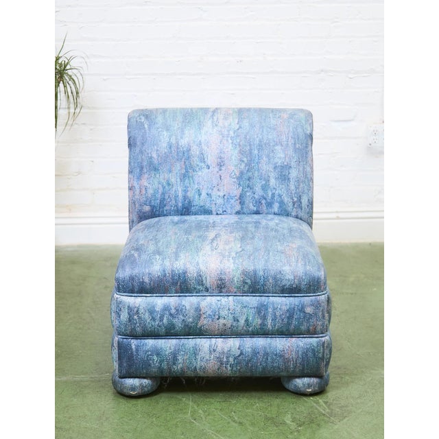 Textile Mid 20th Century Styled After Karl Springer Post Modern Chair For Sale - Image 7 of 9