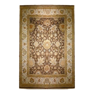 Hand Knotted Indo Oushak Rug. 8'x 9'7" For Sale
