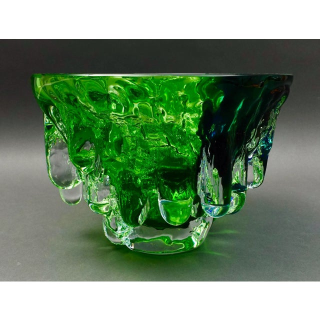 Mid 20th Century Vintage Kosta Boda Göran Wärff Signed Polar Art Glass Centerpiece Bowl For Sale - Image 5 of 9