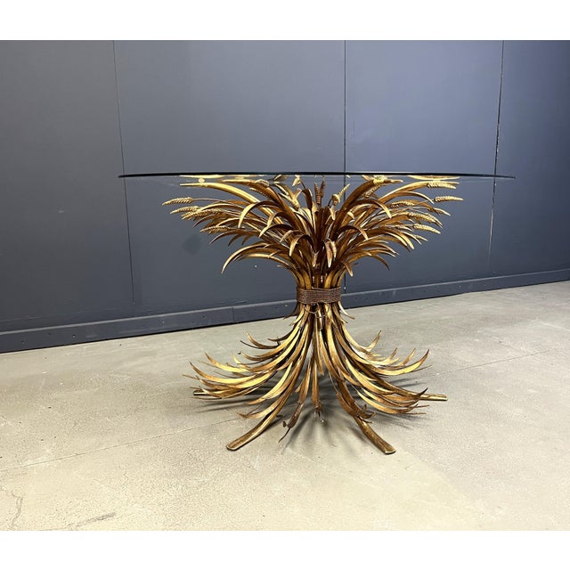 Hollywood Regency Gilt Metal and Glass Dining Table from Coco Chanel, 1960s For Sale - Image 3 of 10