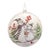 Contemporary Whimsical Snowman Disc Ornament with Snowy Cardinal Scene (Set of 6) For Sale - Image 3 of 3