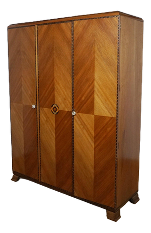Art Deco Wardrobe in Walnut, 1930s