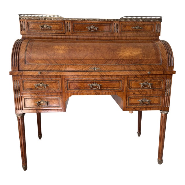18th Century French Louis XVI Roll Top Cylinder / Secretary Desk For Sale